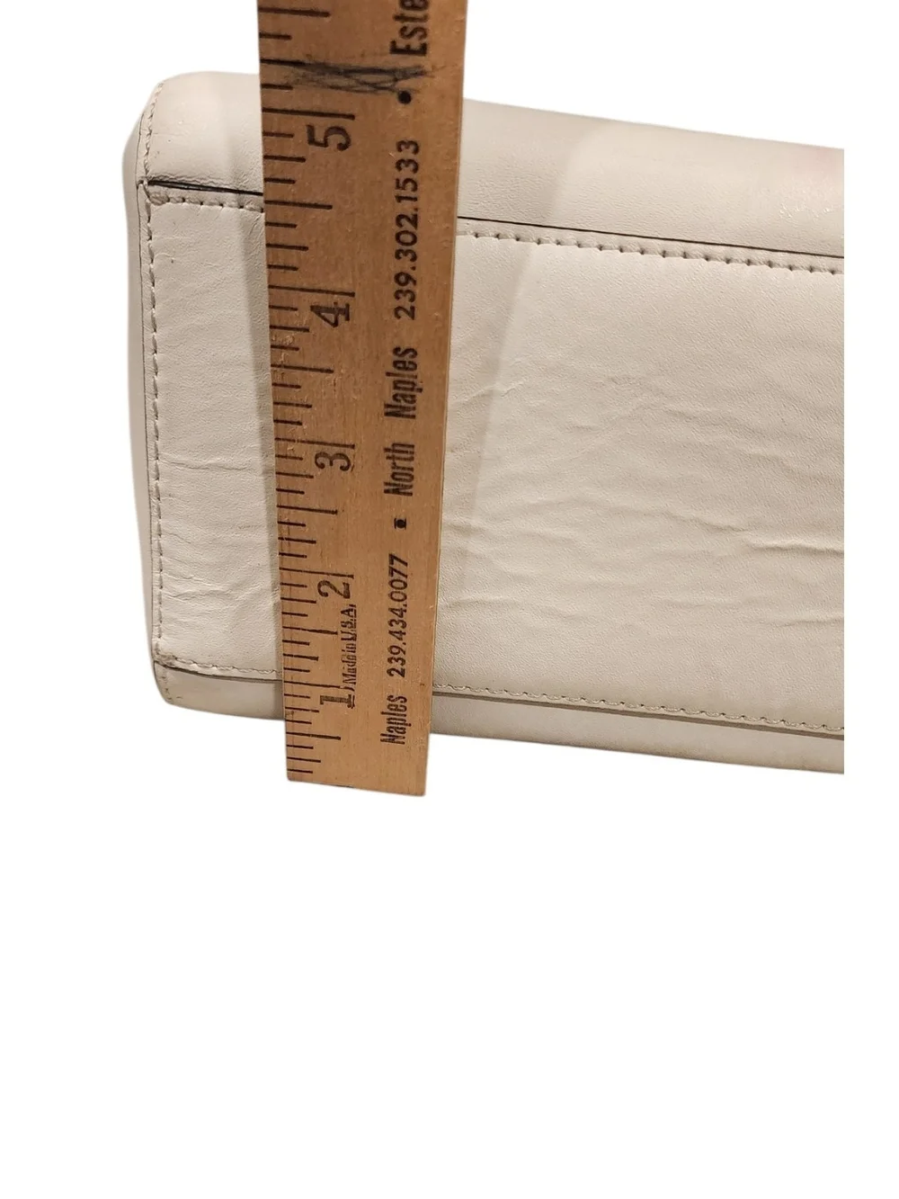 Kate Spade Cream Leather Dome Satchel with Tan Handles